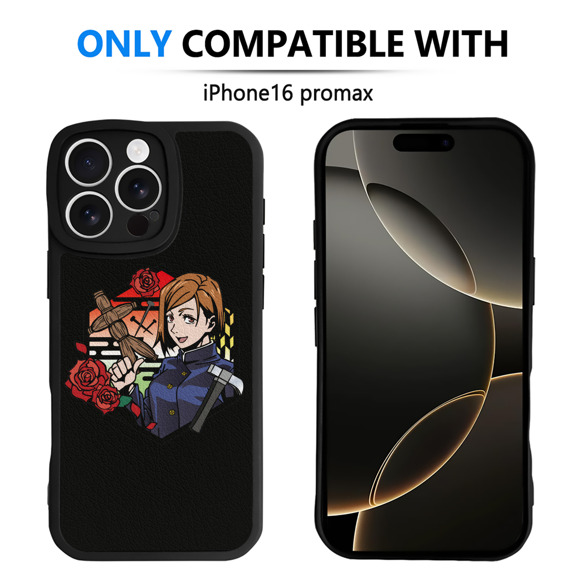 （画像用） 呪術廻戦 Jujutsu Kaisen 【iPhone 16シリーズ対応】シリコンスマホケース（レザー調） 材質：シリコン